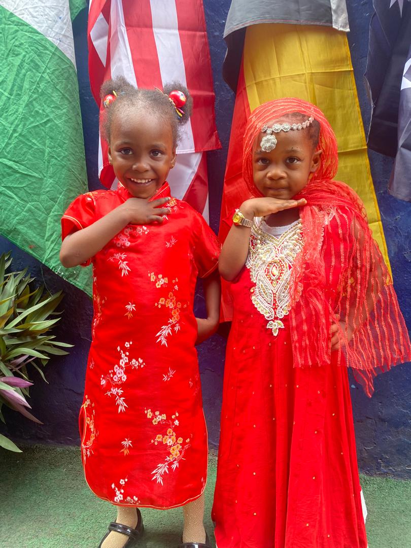 Peachmark pupils dressed for Global Tour Passport Day