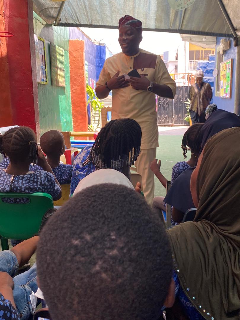 A Peachmark teacher engaging with pupils